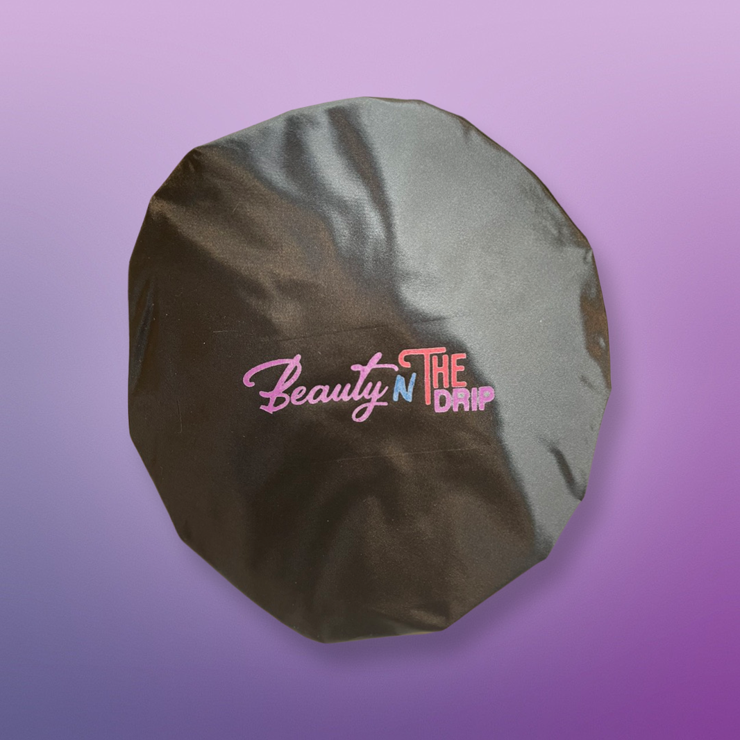 Bntd Black Satin Bonnet