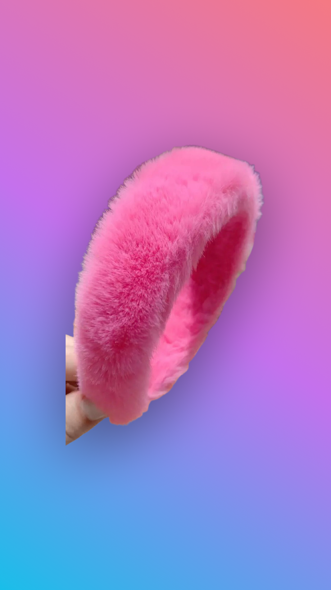 Dark Pink Fur Headband