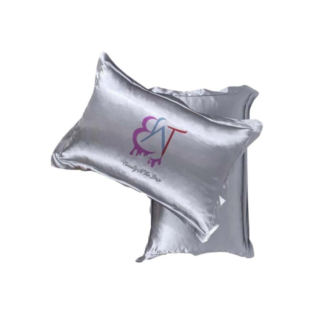 Bntd Silver Silk Pillowcase