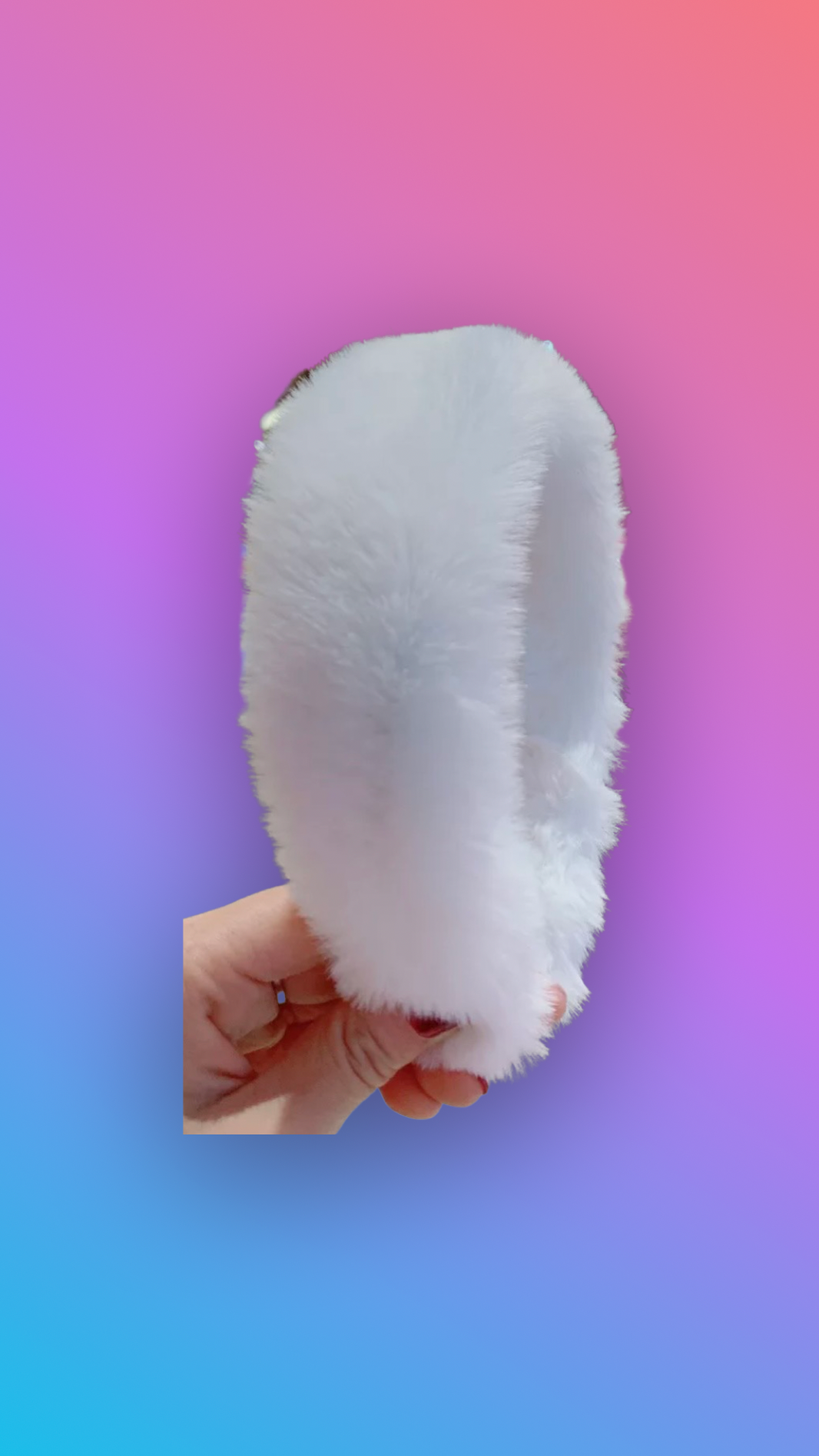 White Fur Headbands